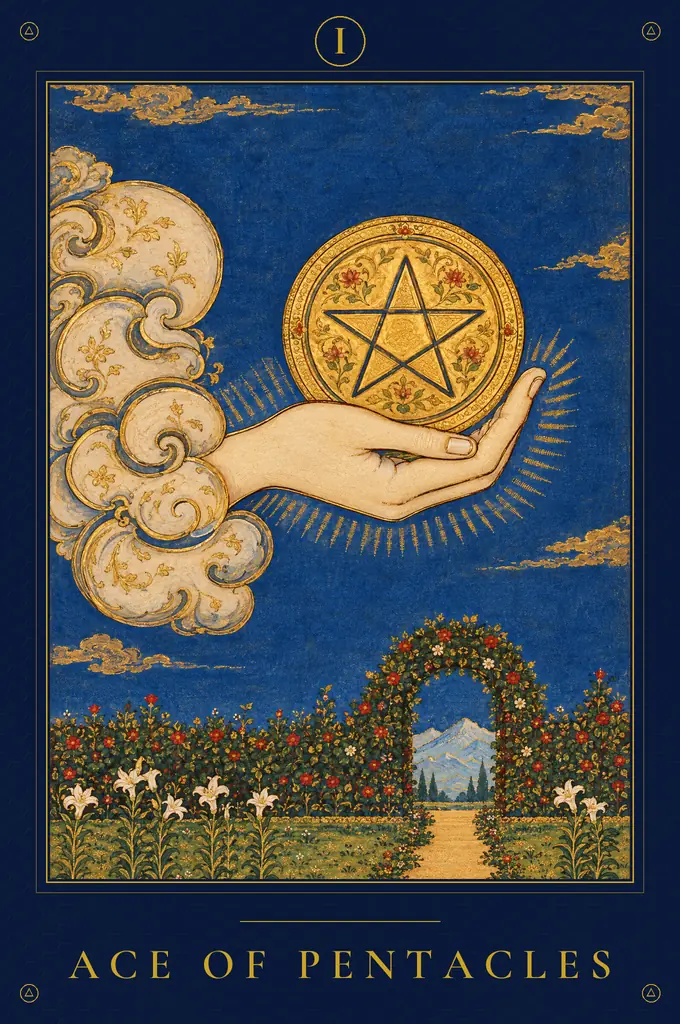 Ace of Pentacles, TarotPandit deck