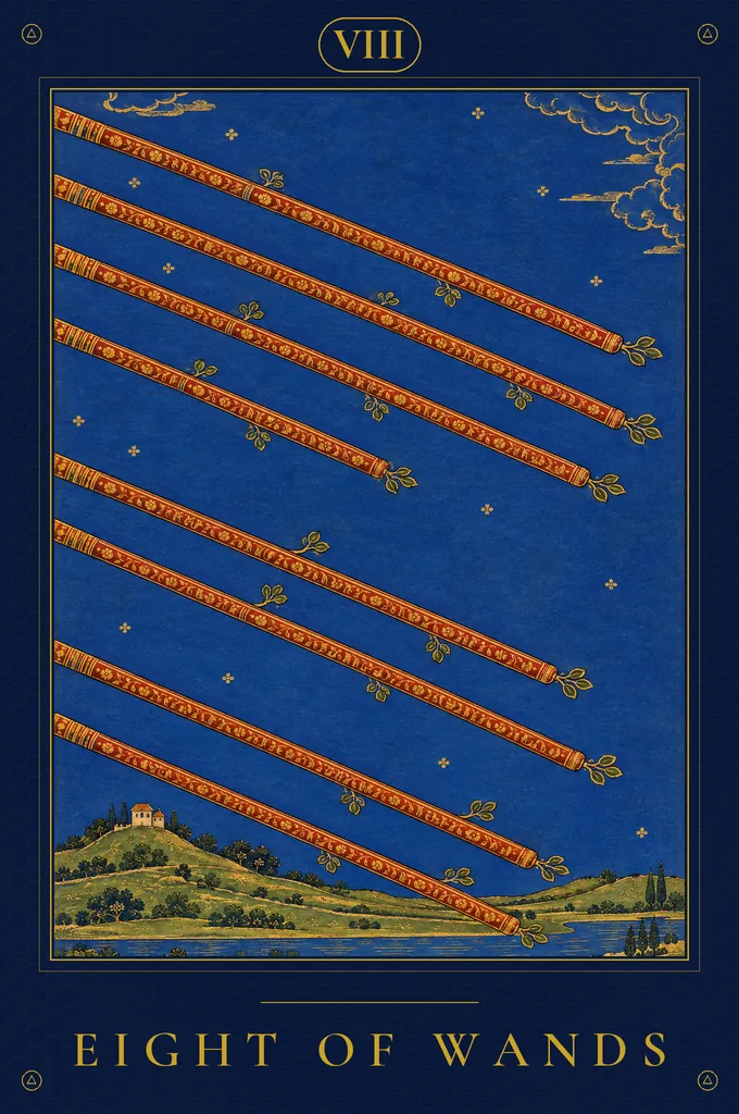 Eight of Wands, TarotPandit deck