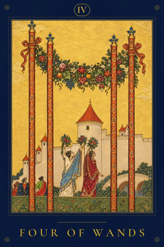 Four of Wands, TarotPandit deck