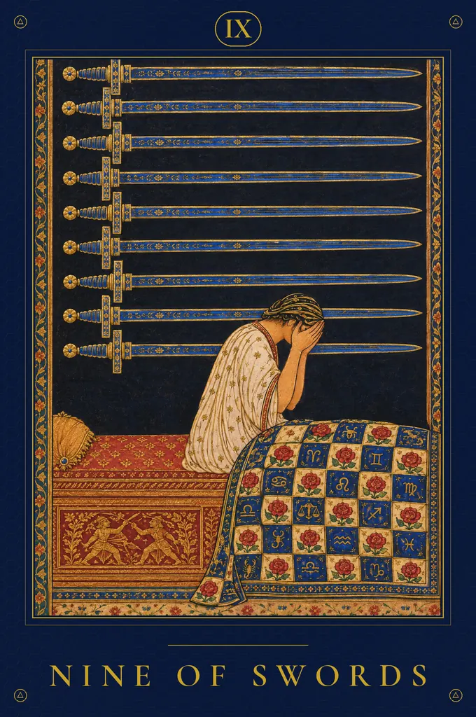 Nine of Swords, TarotPandit deck