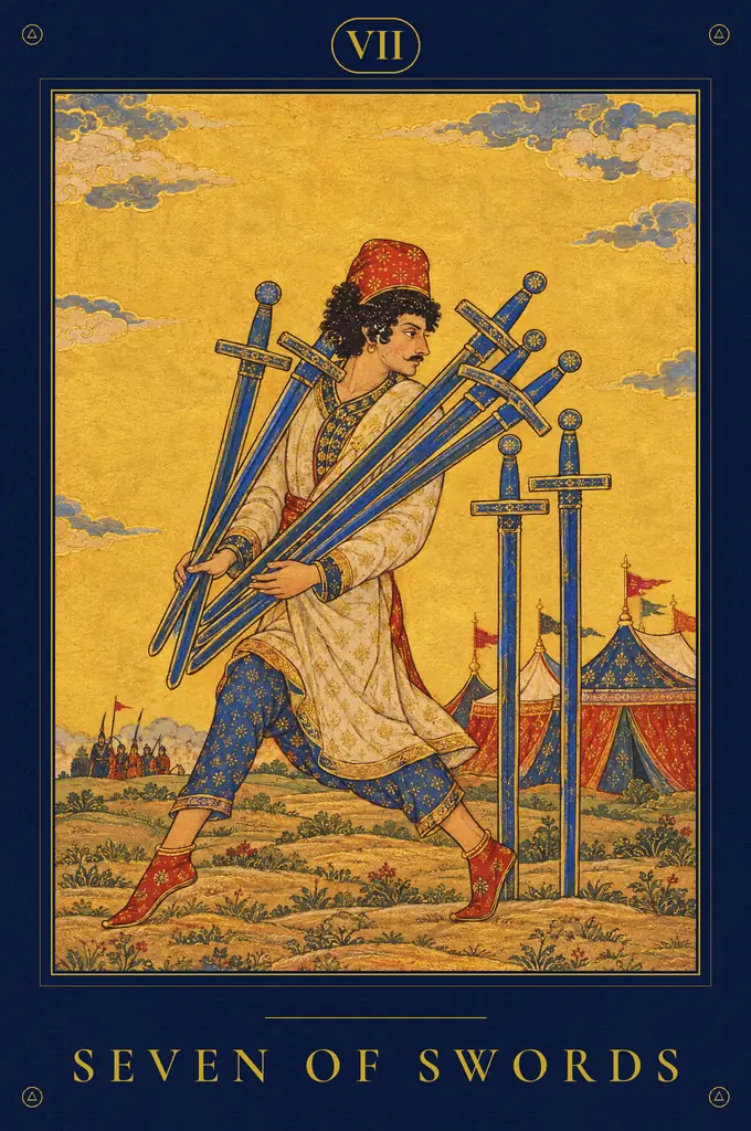 Seven of Swords, TarotPandit deck