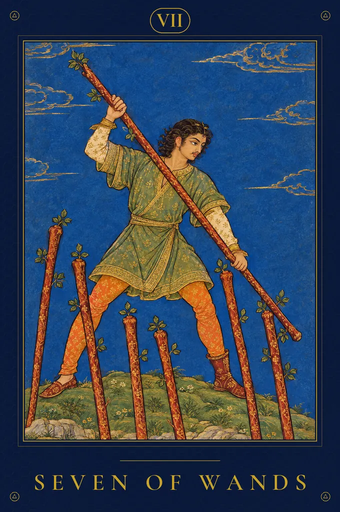 Seven of Wands, TarotPandit deck