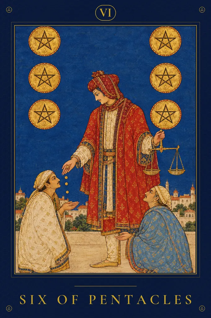 Six of Pentacles, TarotPandit deck