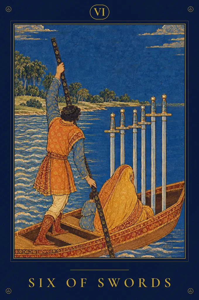 Six of Swords, TarotPandit deck