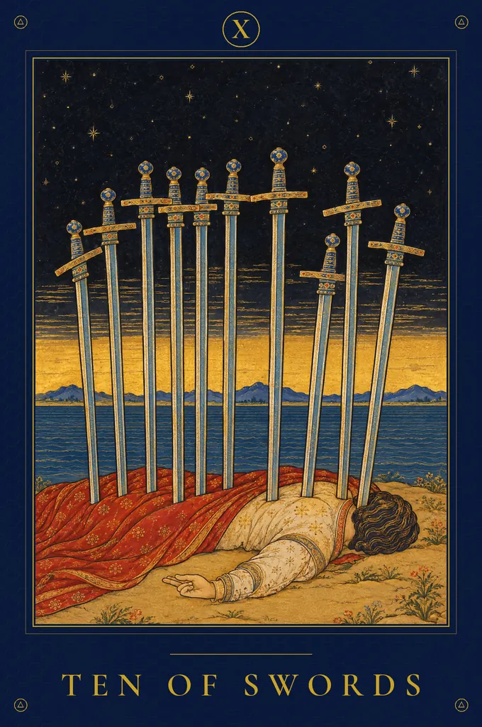 Ten of Swords, TarotPandit deck