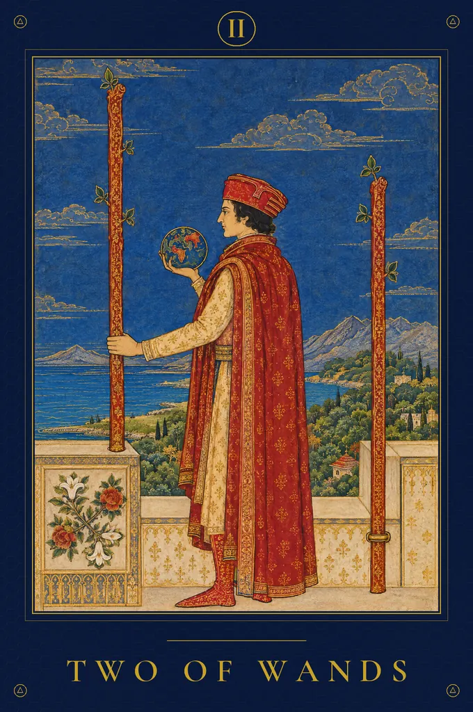 Two of Wands, TarotPandit deck
