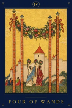 Four of Wands — TarotPandit card