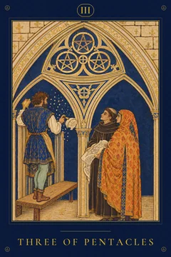 Three of Pentacles — TarotPandit card