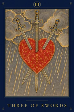 Three of Swords — TarotPandit card